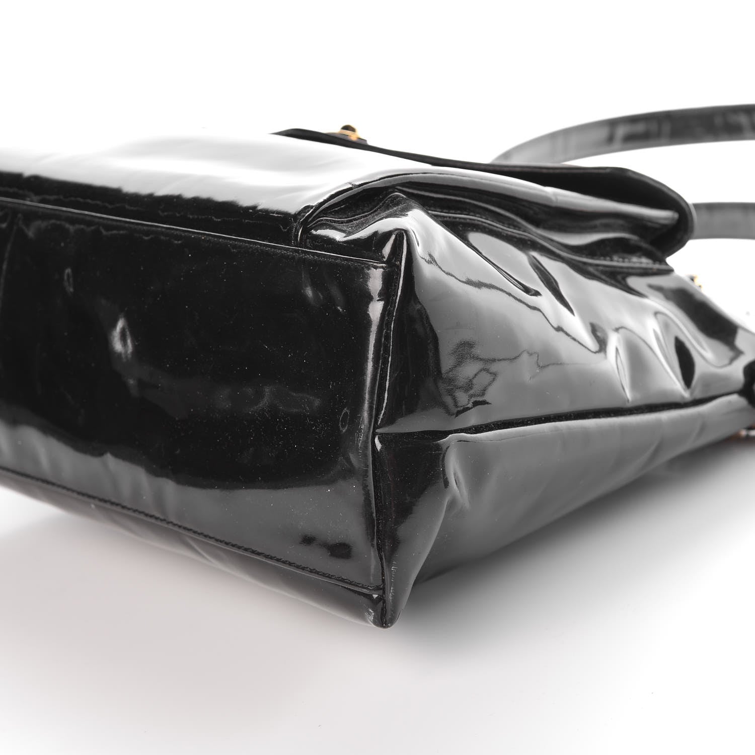 Chanel Patent CC Shoulder Bag Black 10 of 14