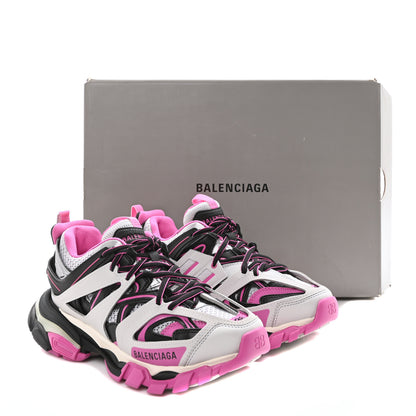 Balenciaga Mesh Nubuck Effect Fabric LED Womens Track Sneakers 36 Grey Pink Black 8 of 8
