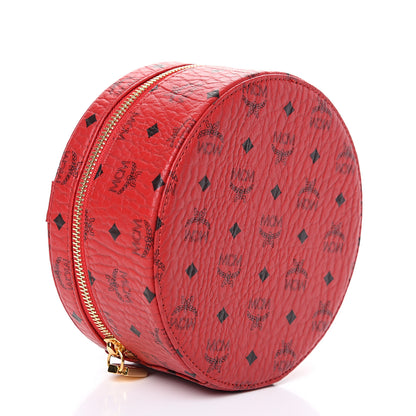 MCM Visetos Vanity Cosmetic Case Red 3 of 8