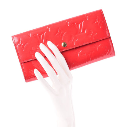 Louis Vuitton Vernis Sarah Wallet Rouge Grenadine 2 of 12