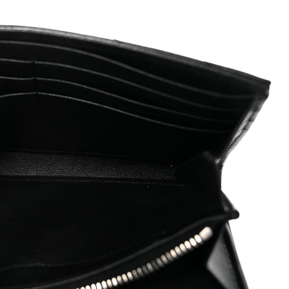 Saint Laurent Lambskin Y Quilted Monogram Large Loulou Flap Wallet Black 5 of 7