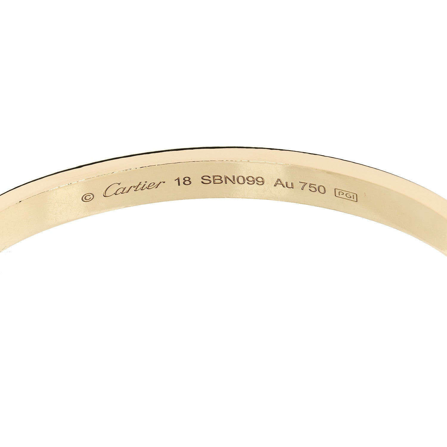 Cartier 18K Yellow Gold LOVE Bracelet 18 6 of 9