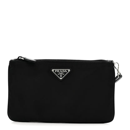 Prada Tessuto Nylon Saffiano Wristlet Black 1 of 8