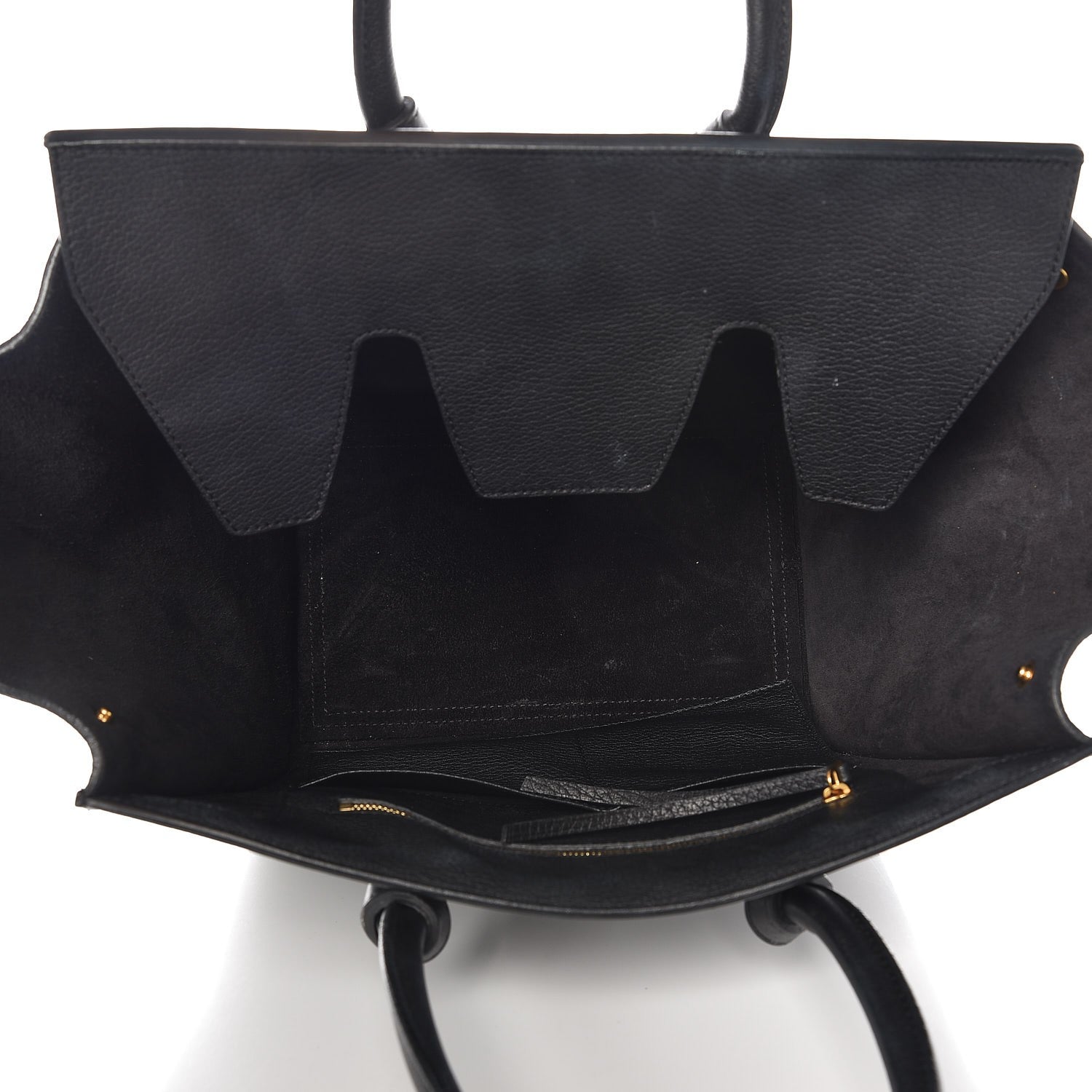 Celine Crisped Calfskin Mini Tie Knot Tote Black 5 of 11