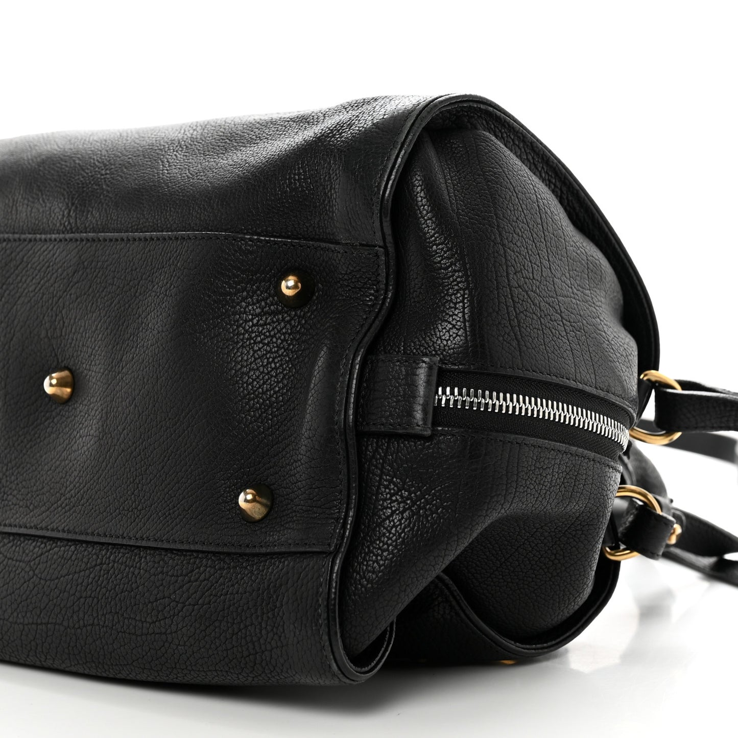 Calfskin Paddington Satchel Black