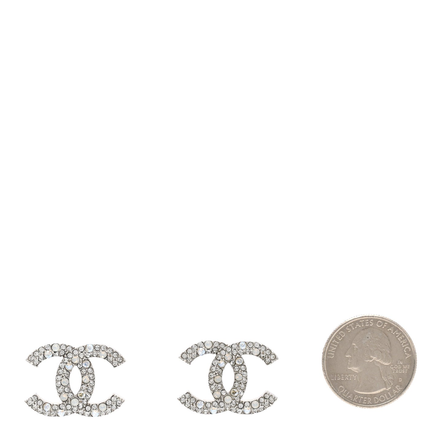 Crystal Palais Garnier CC Earrings Silver