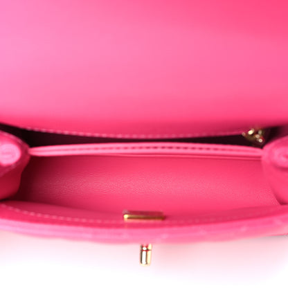 Chanel Caviar Quilted Extra Mini Coco Handle Flap Rose 5 of 10