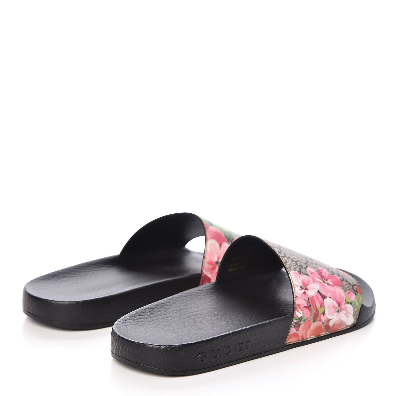 Gucci GG Supreme Monogram Blooms Slide Sandals 36 Beige Multicolor 4 of 9