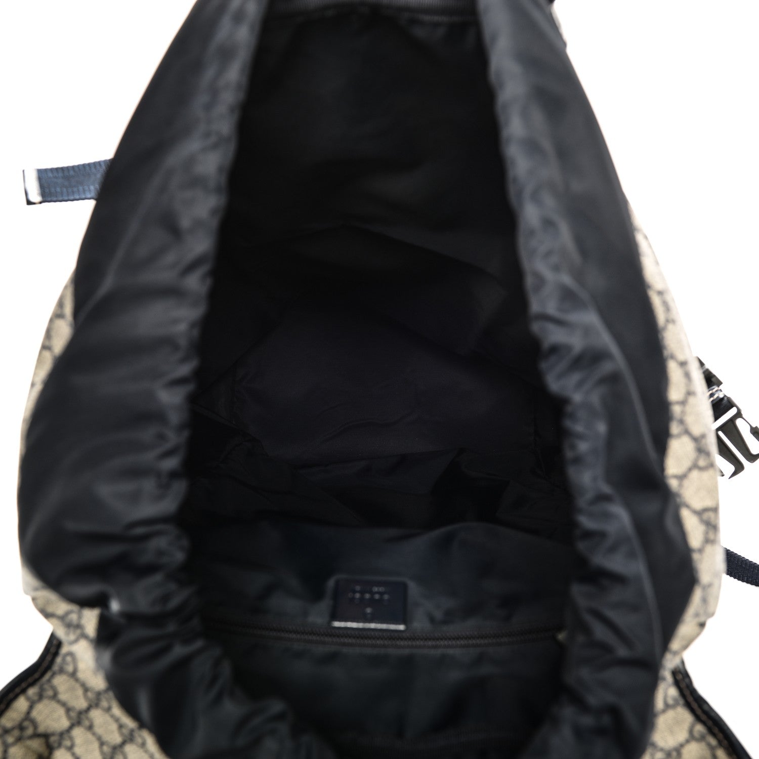 Gucci GG Supreme Monogram Large Interlocking G Double Buckle Backpack Navy 5 of 7