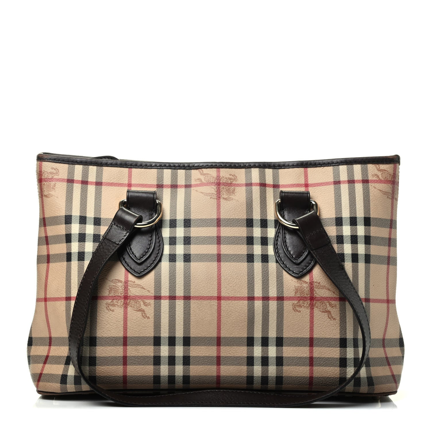 Burberry Haymarket Check Medium Regent Tote Chocolate 1 of 3