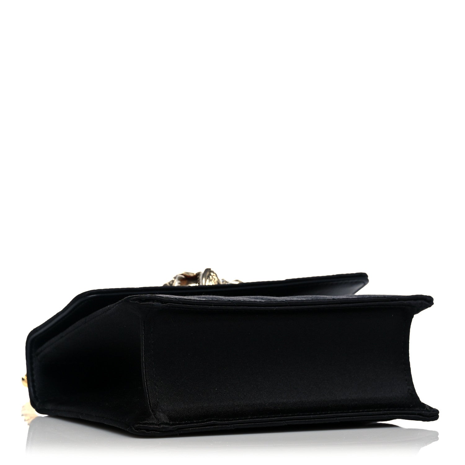 Gucci Satin Quilted Rajah Broadway Ring Top Handle Bag Black 4 of 12