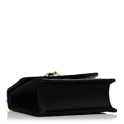 Gucci Satin Quilted Rajah Broadway Ring Top Handle Bag Black 4 of 12