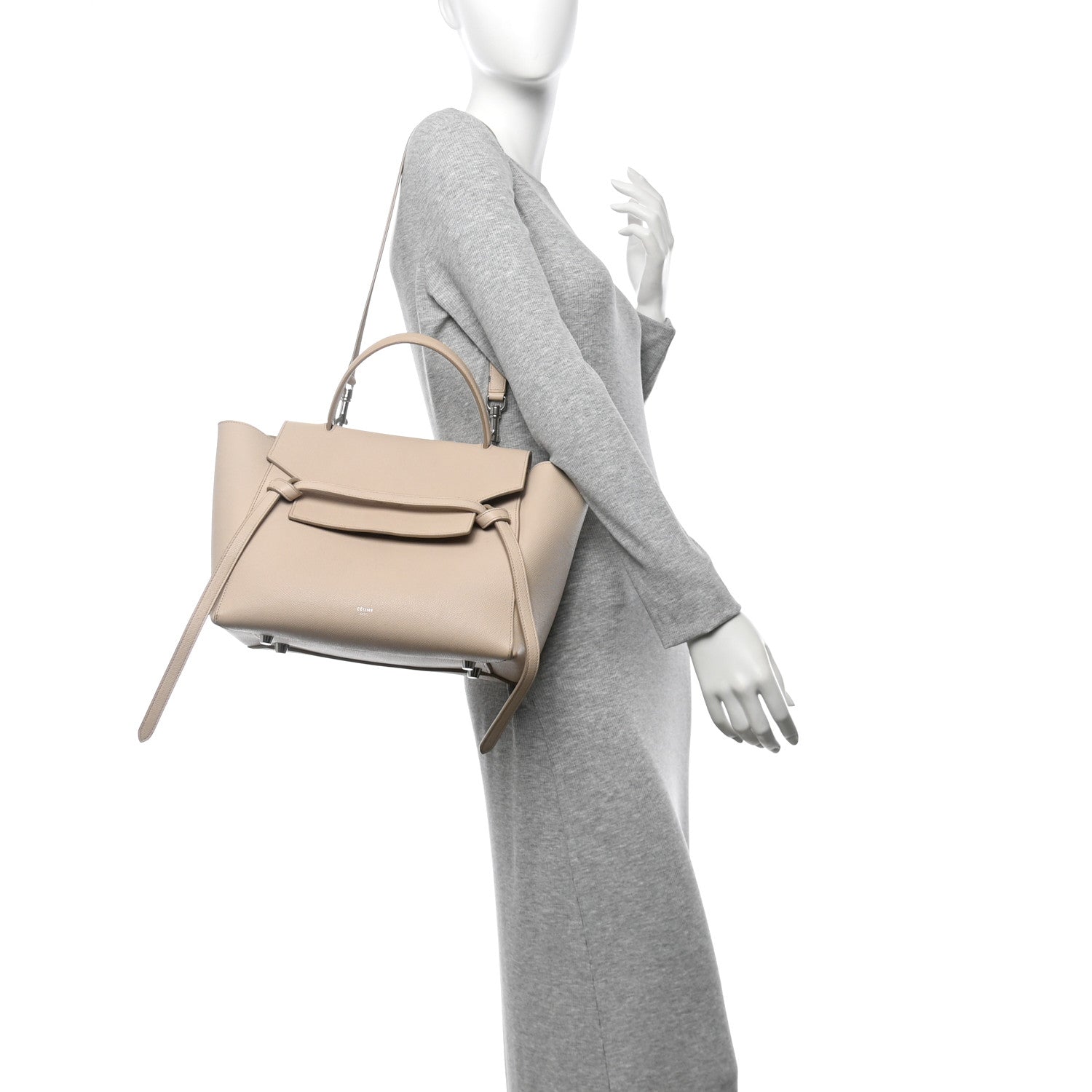Celine Grained Calfskin Mini Belt Bag Light Taupe 2 of 15