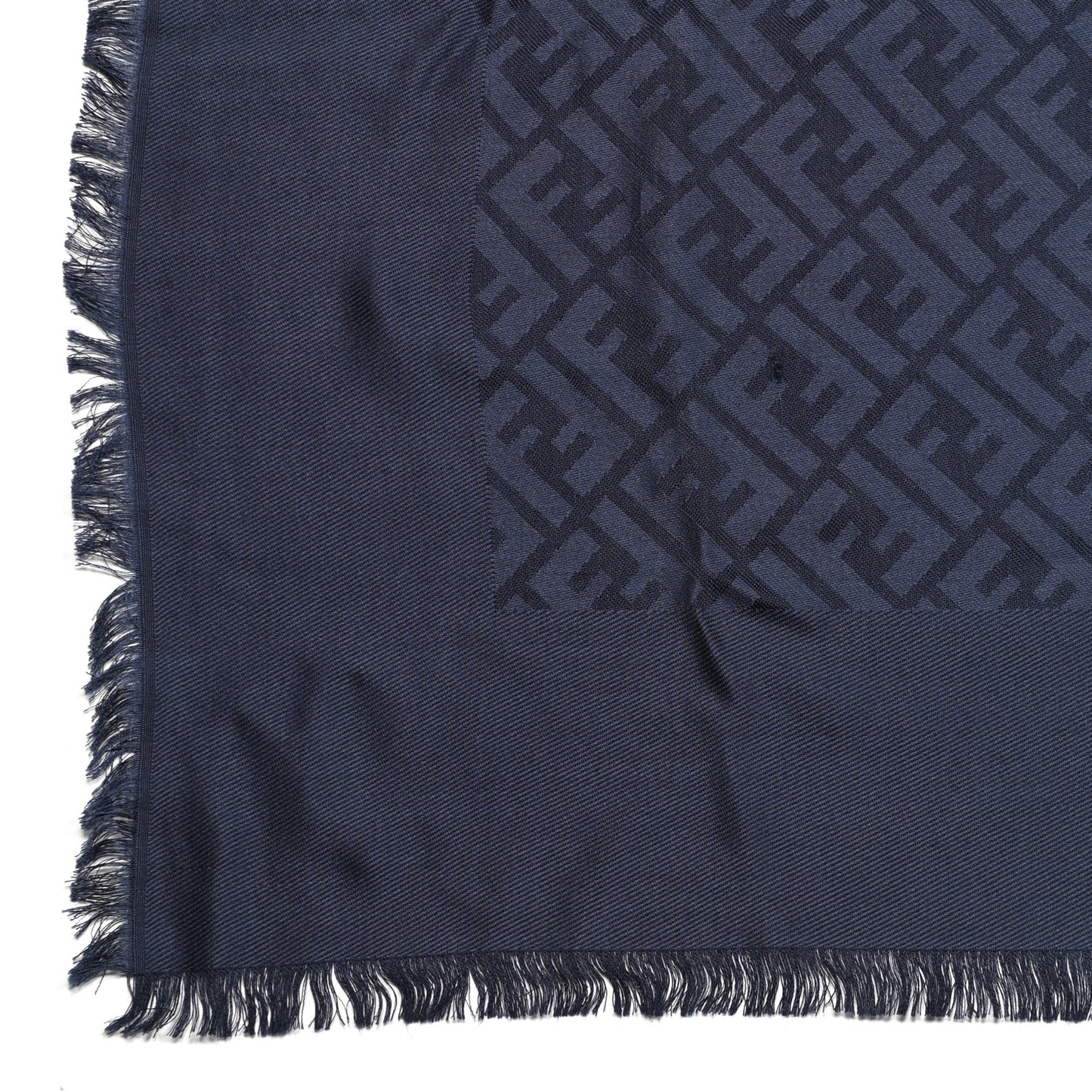 Silk Wool FF Shawl Blue