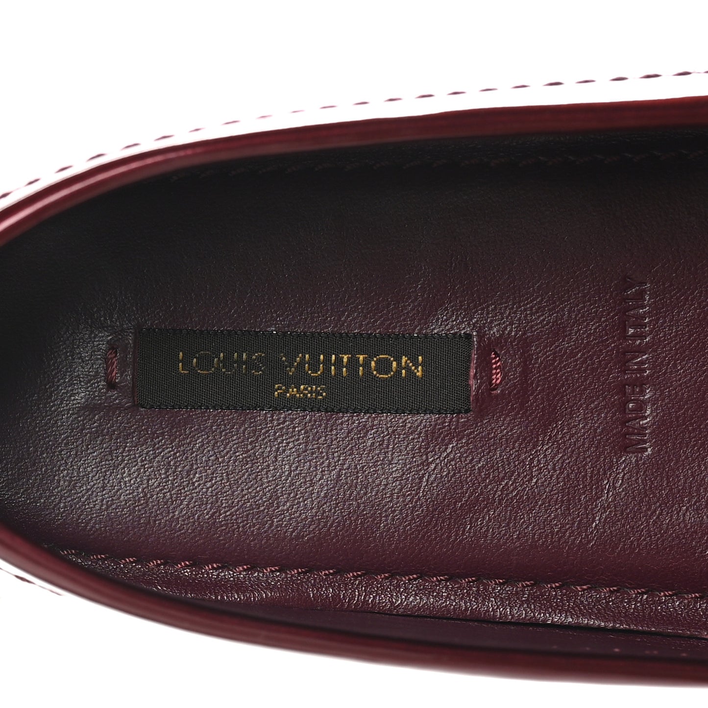 Patent Calfskin Oxford Loafers 38 Rouge Fauviste