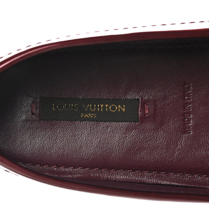 Louis Vuitton Patent Calfskin Oxford Loafers 38 Rouge Fauviste 8 of 9
