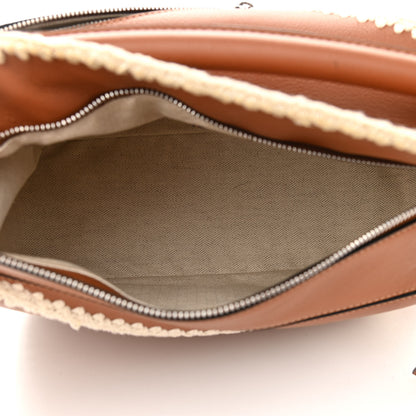 Loewe Calfskin Crochet Trim Medium Puzzle Bag Tan 5 of 11