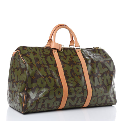 Louis Vuitton Graffiti Keepall 50 Kaki 3 of 12