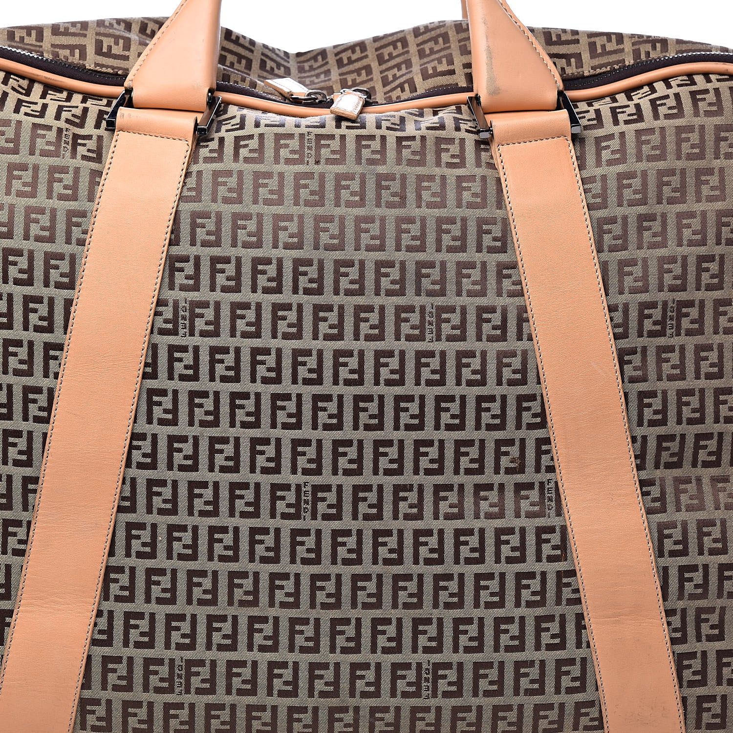 Fendi Zucchino Large Travel Bag Tan 16 of 21