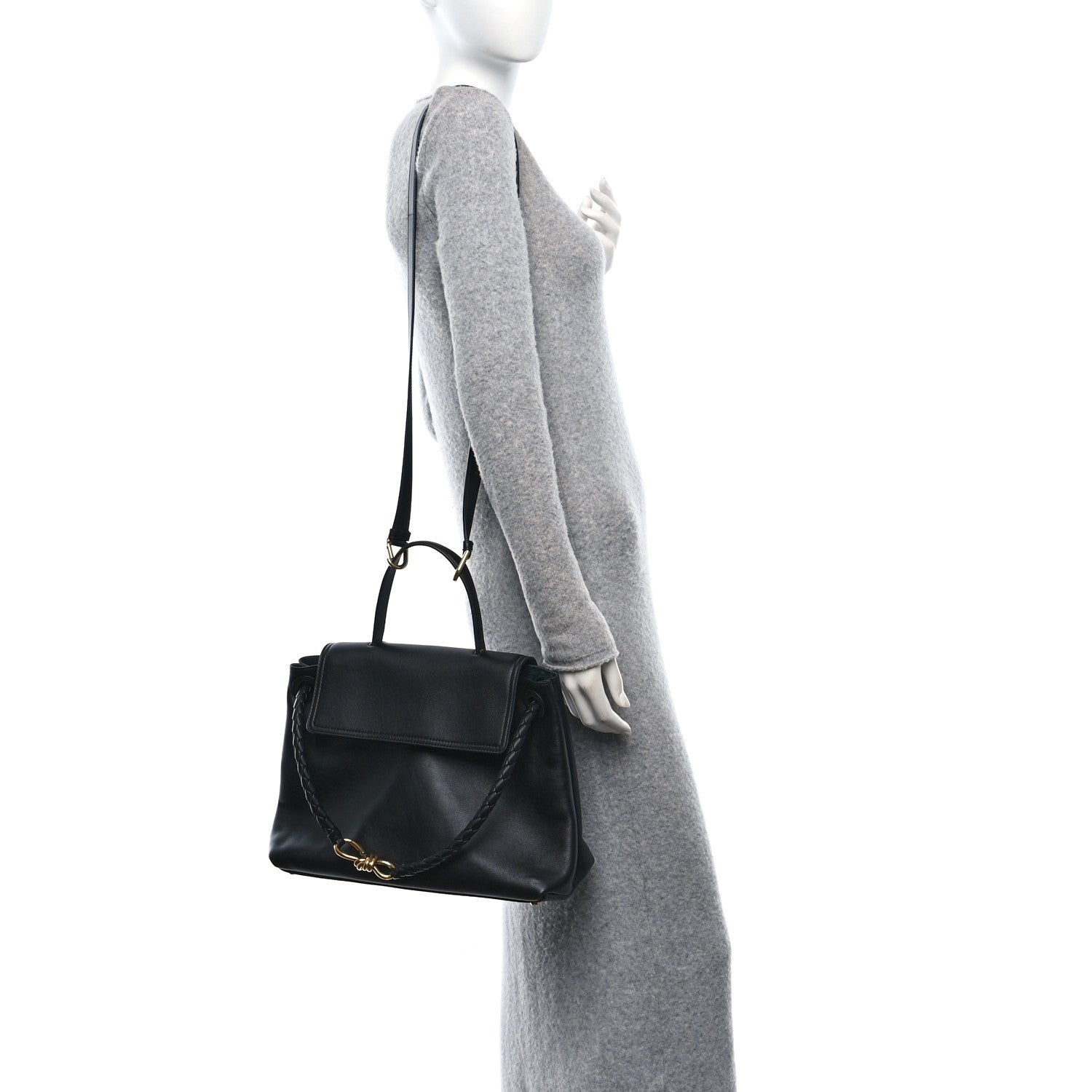 Bottega Veneta Silky Calfskin Medium Ciao Ciao Black 2 of 10