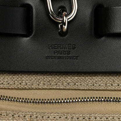 Hermes Military Toile Vache Hunter Herbag Zip Retourne 31 PM Ficelle Black 7 of 10