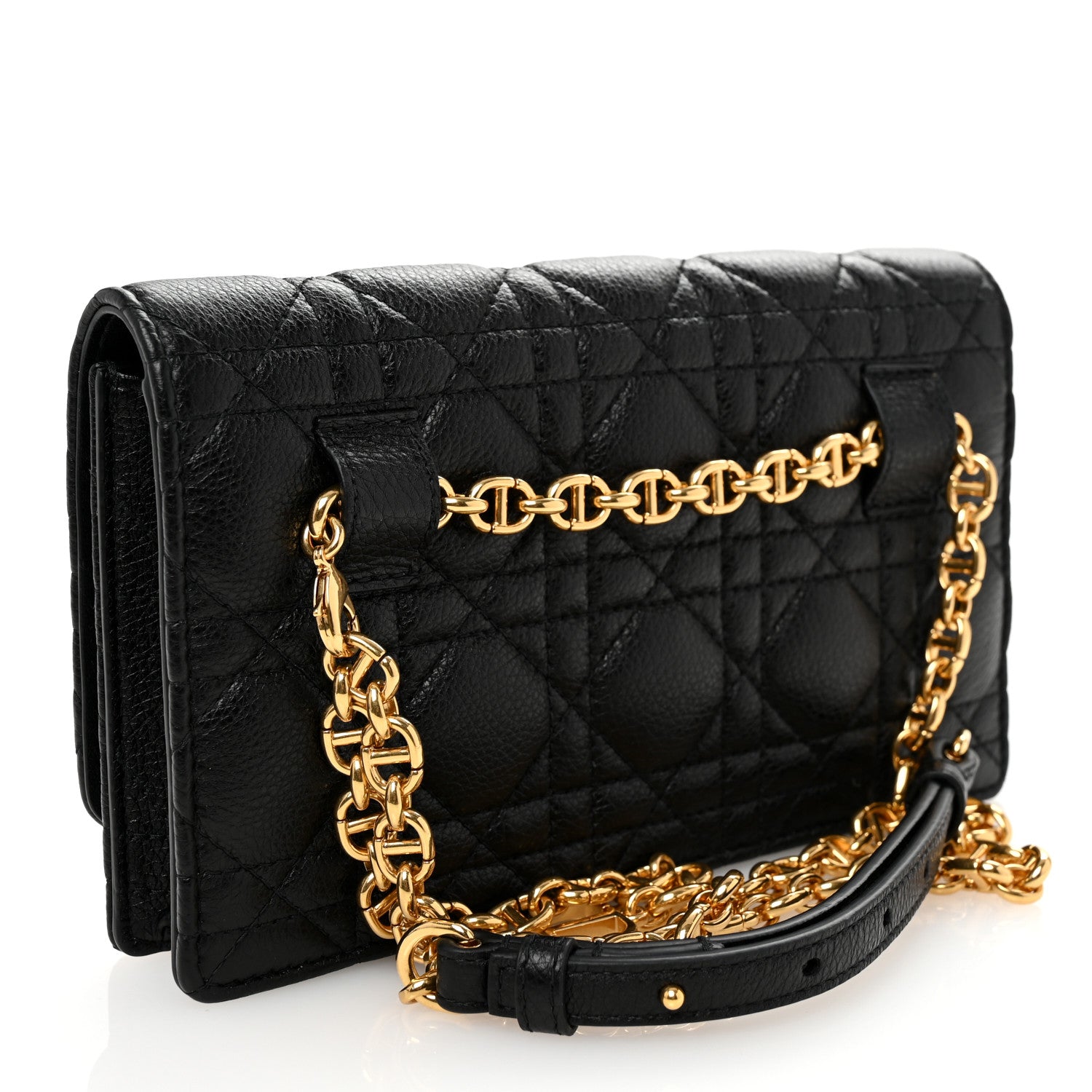 DIOR バック Christian Dior Supple Calfskin Caro Belt Bag Black 1701802