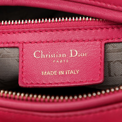 Christian Dior Lambskin Cannage Large Lady Dior Fuchsia 6 of 15