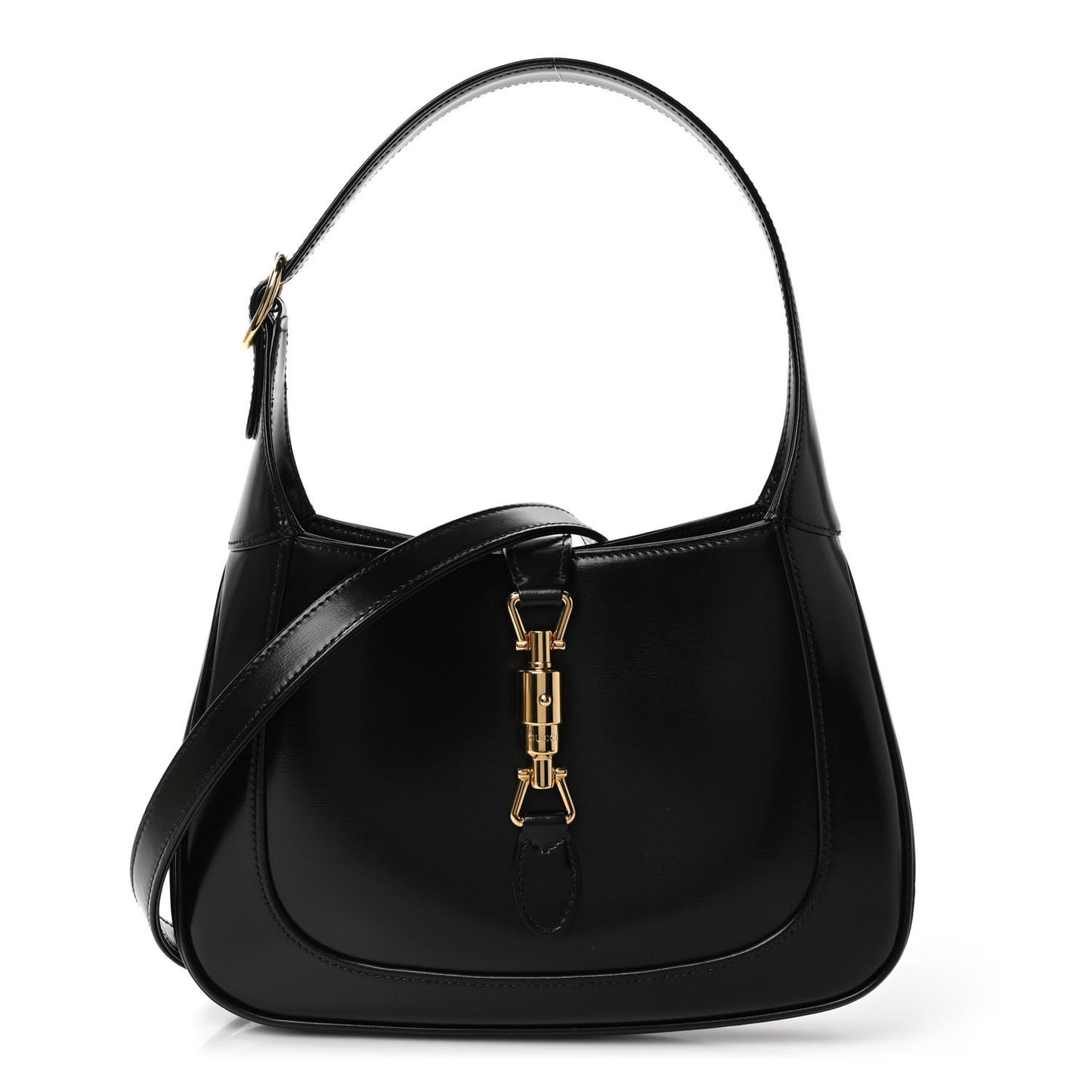 Boarded Dyana Lux Calfskin Small Jackie 1961 Hobo Black