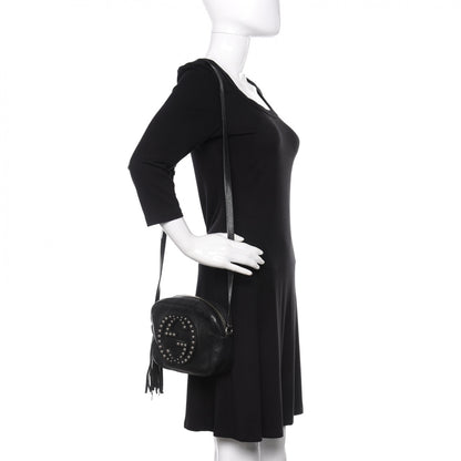 Gucci Pebbled Calfskin Studded Small Soho Disco Bag Black 2 of 13