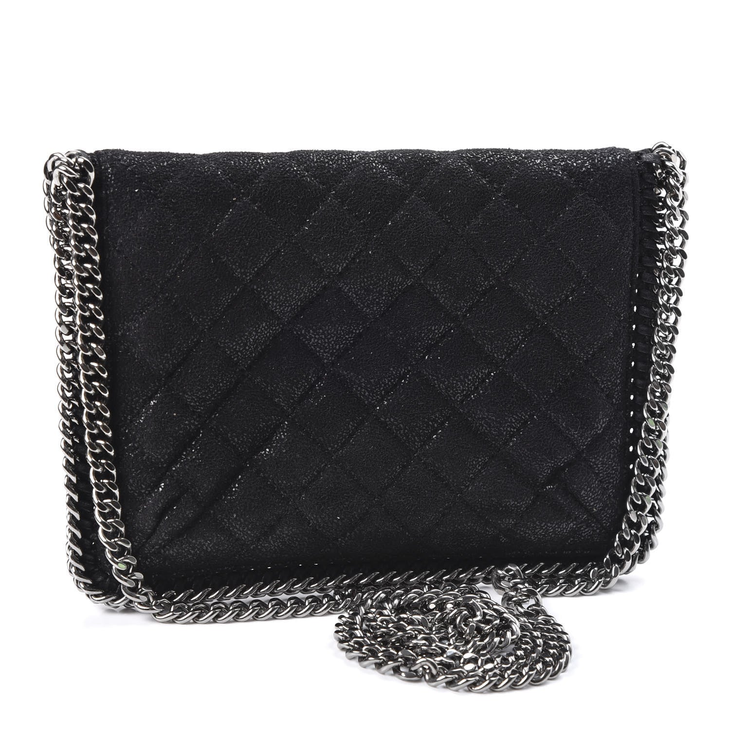 Stella McCartney Shaggy Deer Quilted Mini Falabella Crossbody Black 2 of 9