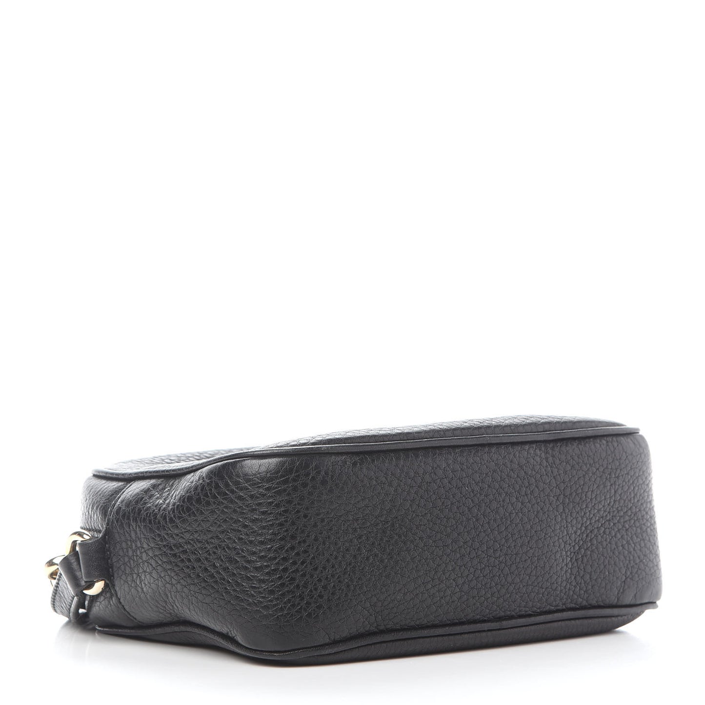 Pebbled Calfskin Small Soho Disco Bag Black