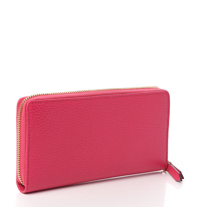 Gucci Dollar Calfskin GG Marmont Zip Around Wallet Box Pink 2 of 6