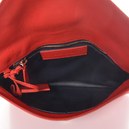 Balenciaga Grained Calfskin Tube Pochette Rouge Coquelicot 5 of 7
