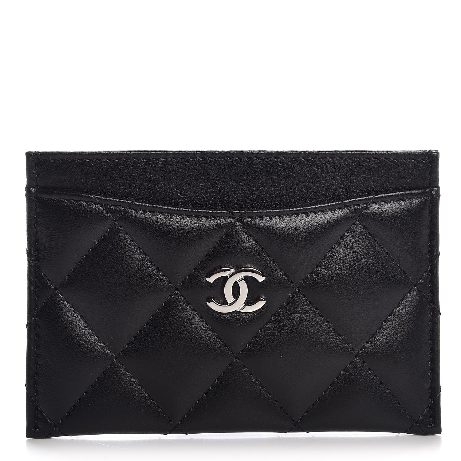 Chanel Lambskin Quilted Card Holder Black 1 of 9