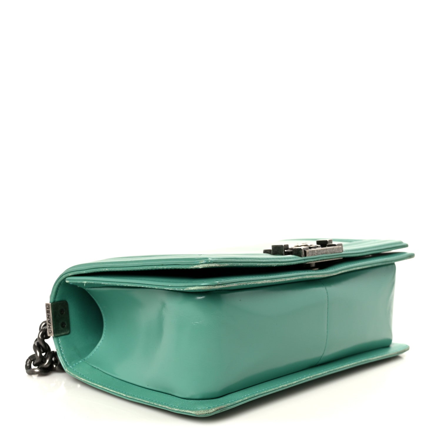 Chanel Glazed Calfskin Medium Boy Flap Green 4 of 13