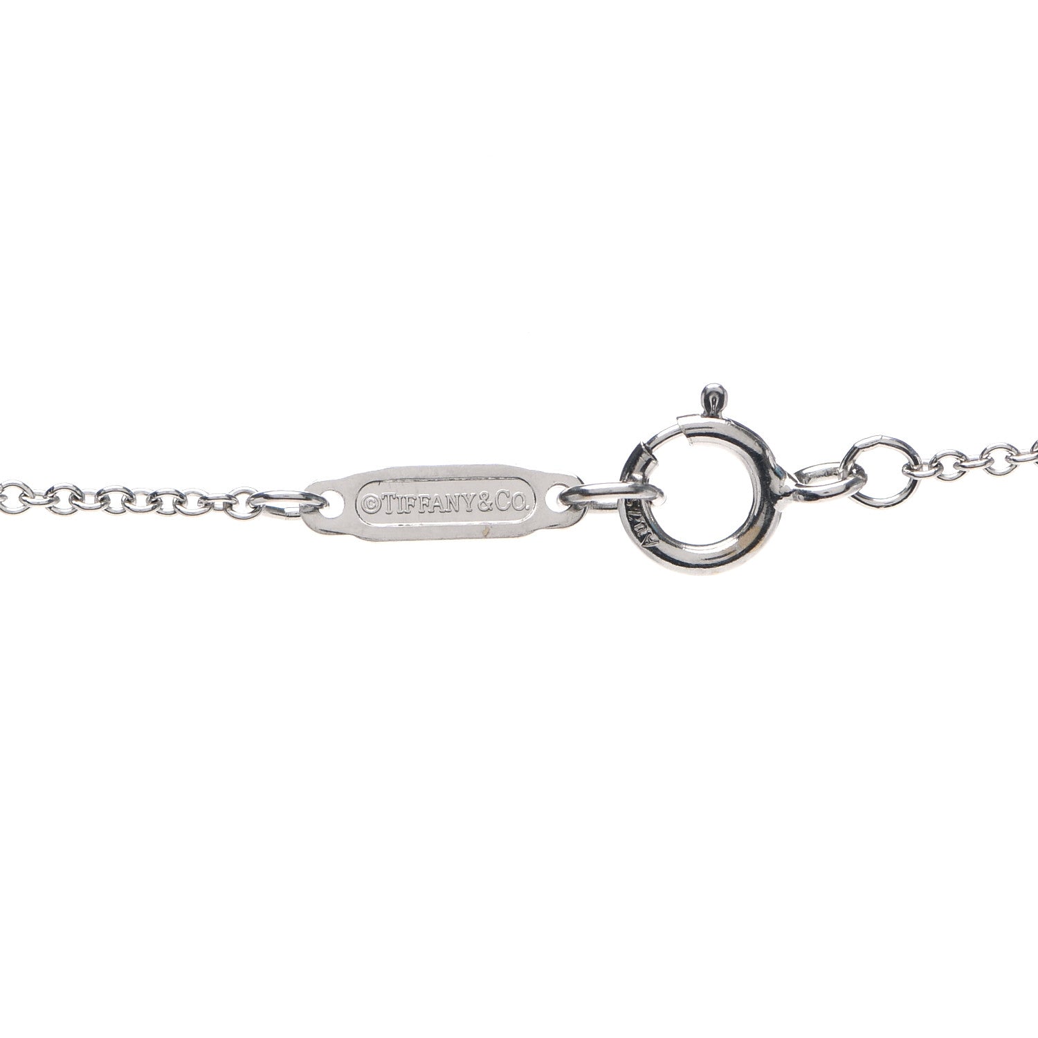Tiffany Platinum 18K White Gold Diamond Star Key Pendant Necklace 4 of 5