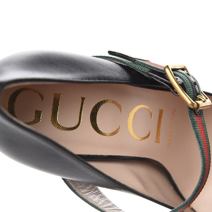 Gucci Malaga Kid Sylvie High Heel Pumps 37 Black 7 of 9