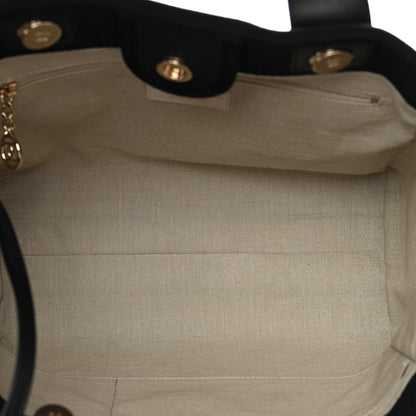 Chanel Mixed Fibers Small Deauville Tote Black 6 of 14