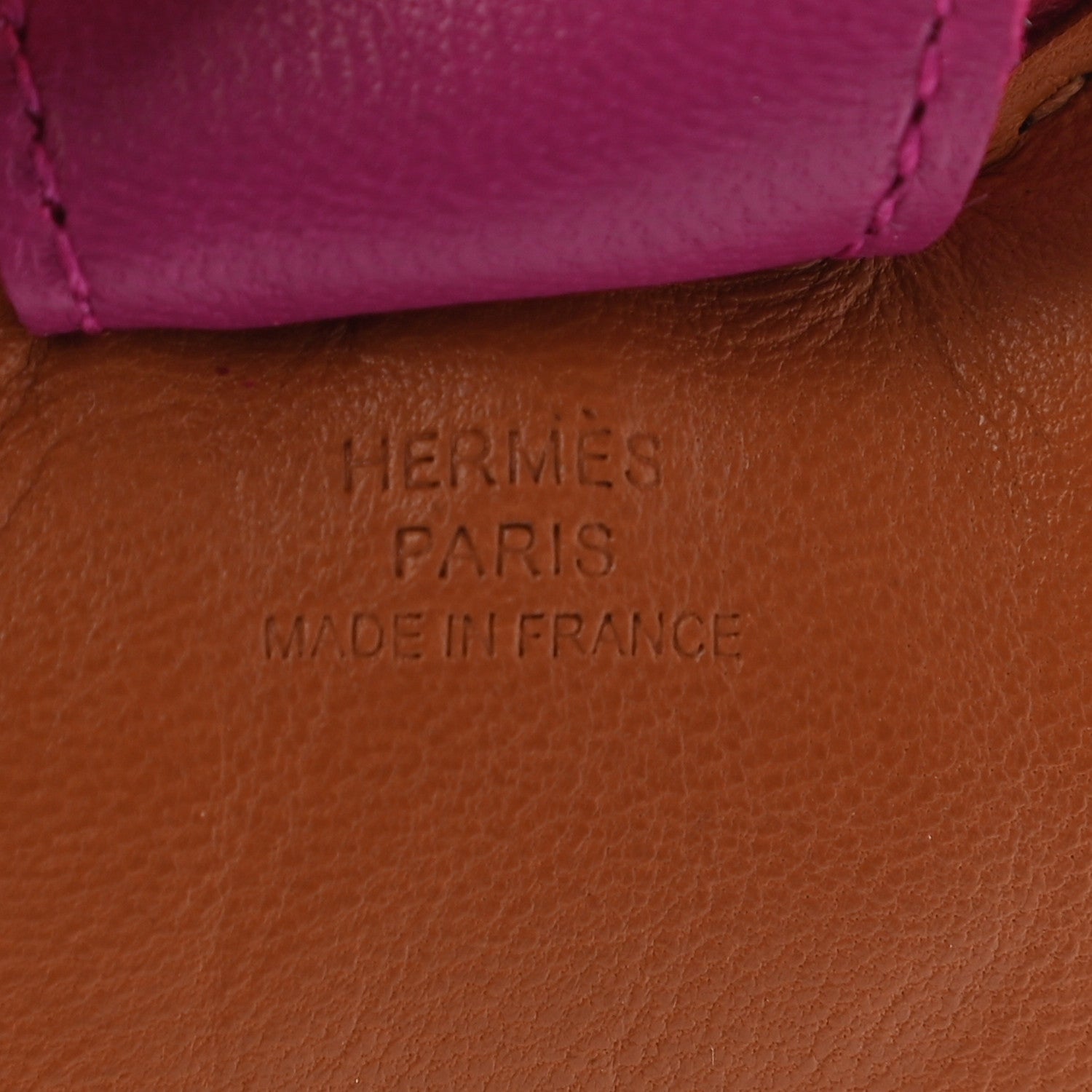 Hermes Milo Lambskin Grigri Rodeo Horse Bag Charm MM Gold Rubis Rose Pourpre 4 of 5