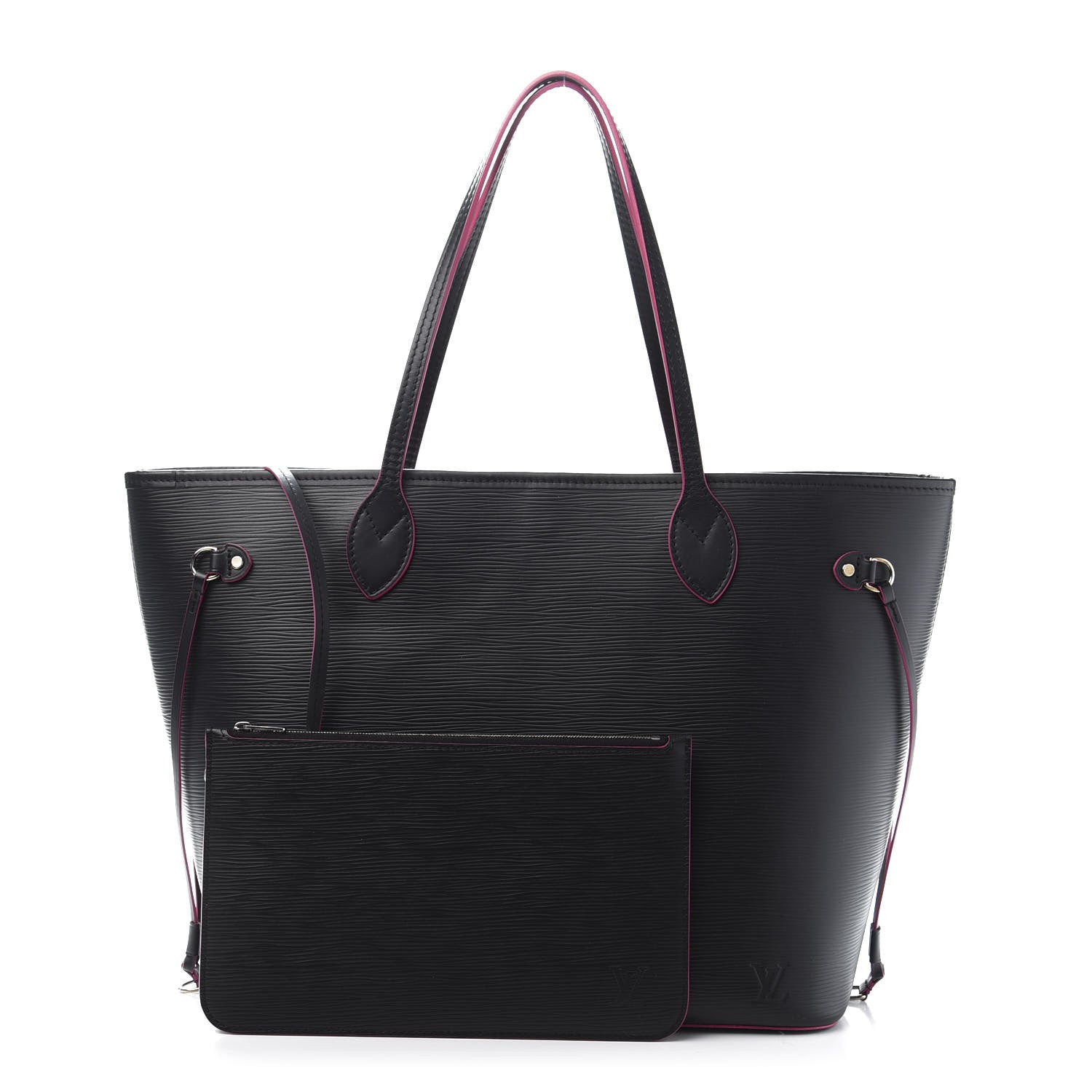 Louis Vuitton Epi Neverfull MM Black Hot Pink 1 of 12