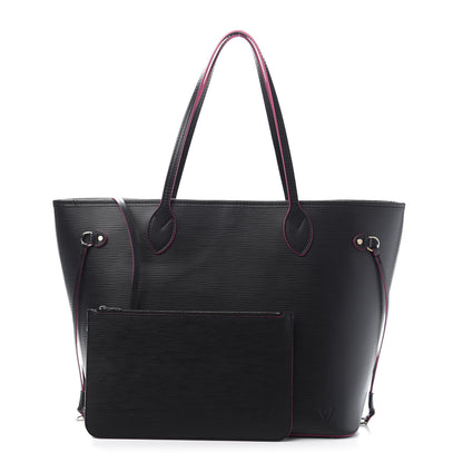 Louis Vuitton Epi Neverfull MM Black Hot Pink 1 of 12