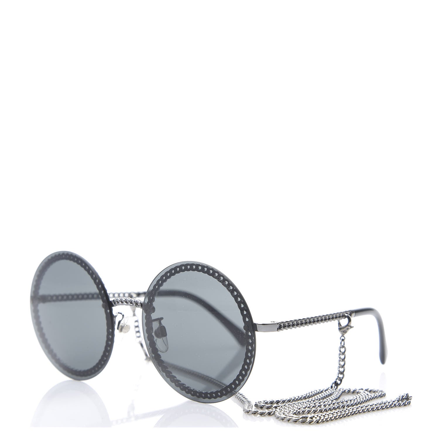 Chanel Round Chain Sunglasses 4245 Gold 1 of 9