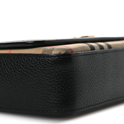 Burberry Grainy Calfskin Vintage Check Hampshire Crossbody Black 10 of 16