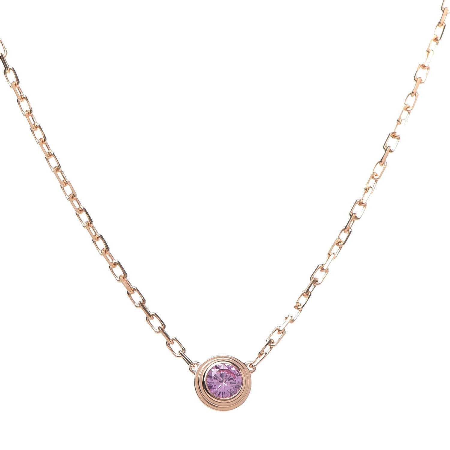 Cartier 18K Pink Gold Pink Sapphire D'Amour Pendant Necklace 4 of 6