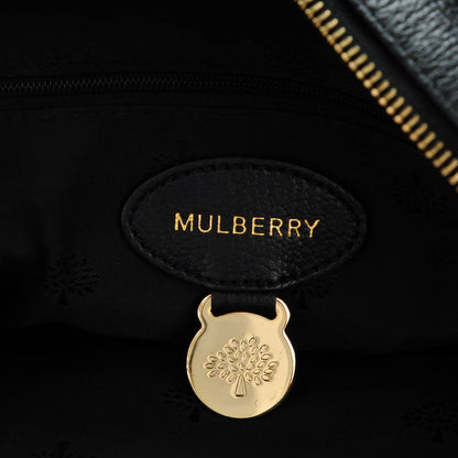 Mulberry Glossy Goatskin Small Del Rey Satchel Black 6 of 7