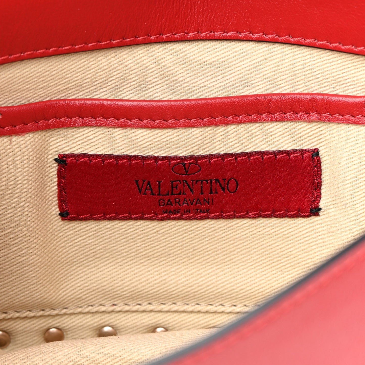 Vitello Mini Rockstud Flap Saddle Crossbody Bag Rosso Valentino