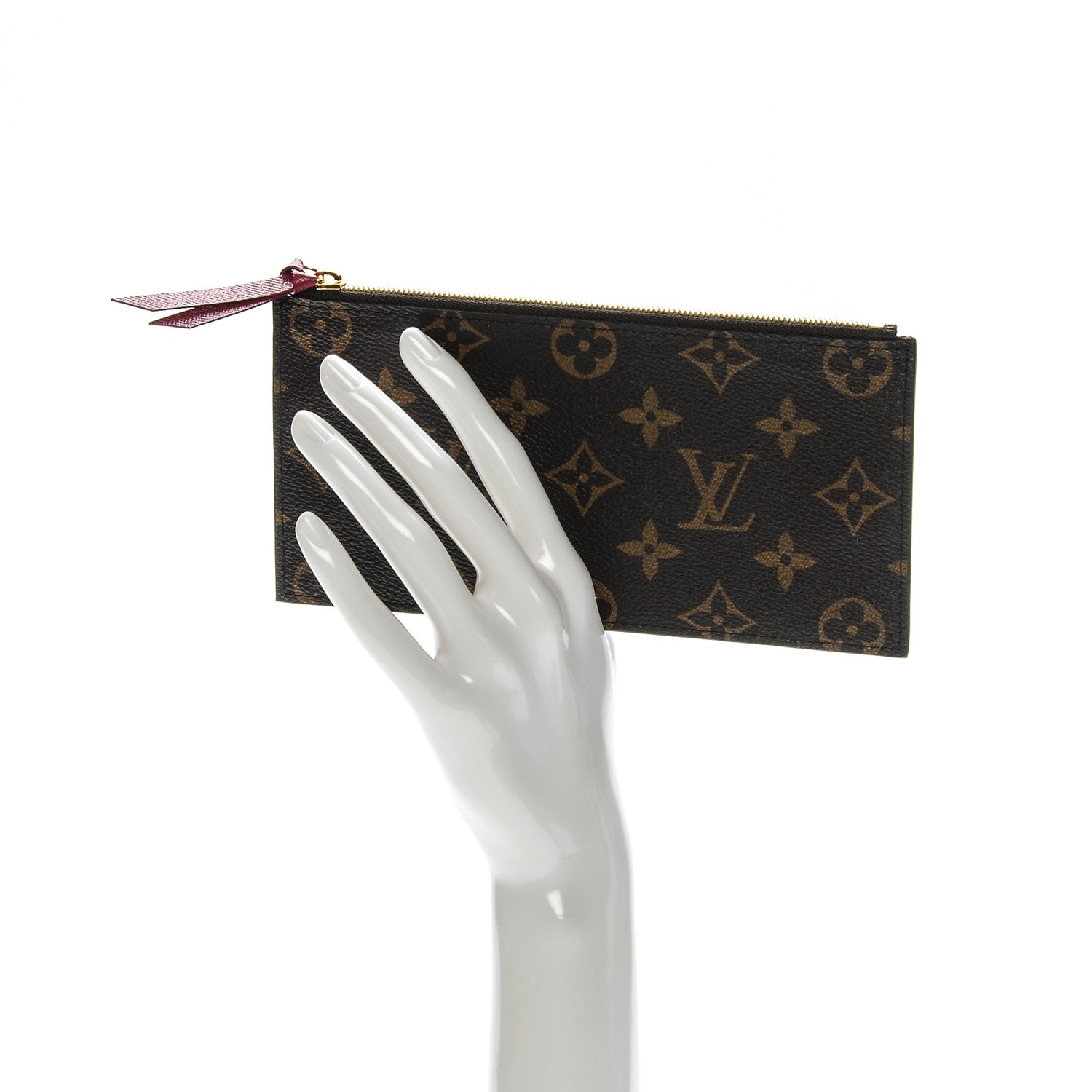 Louis Vuitton Monogram Felicie Chain Wallet Zippered Insert 2 of 6
