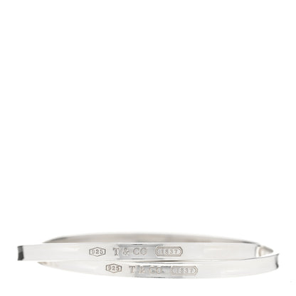 Tiffany Sterling Silver 1837 Interlocking Bangle Bracelet 1 of 3