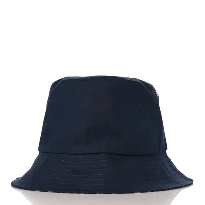 Christian Dior Polyester Cotton Oblique Teddy-D Brim Bucket Hat 58 Navy 5 of 12