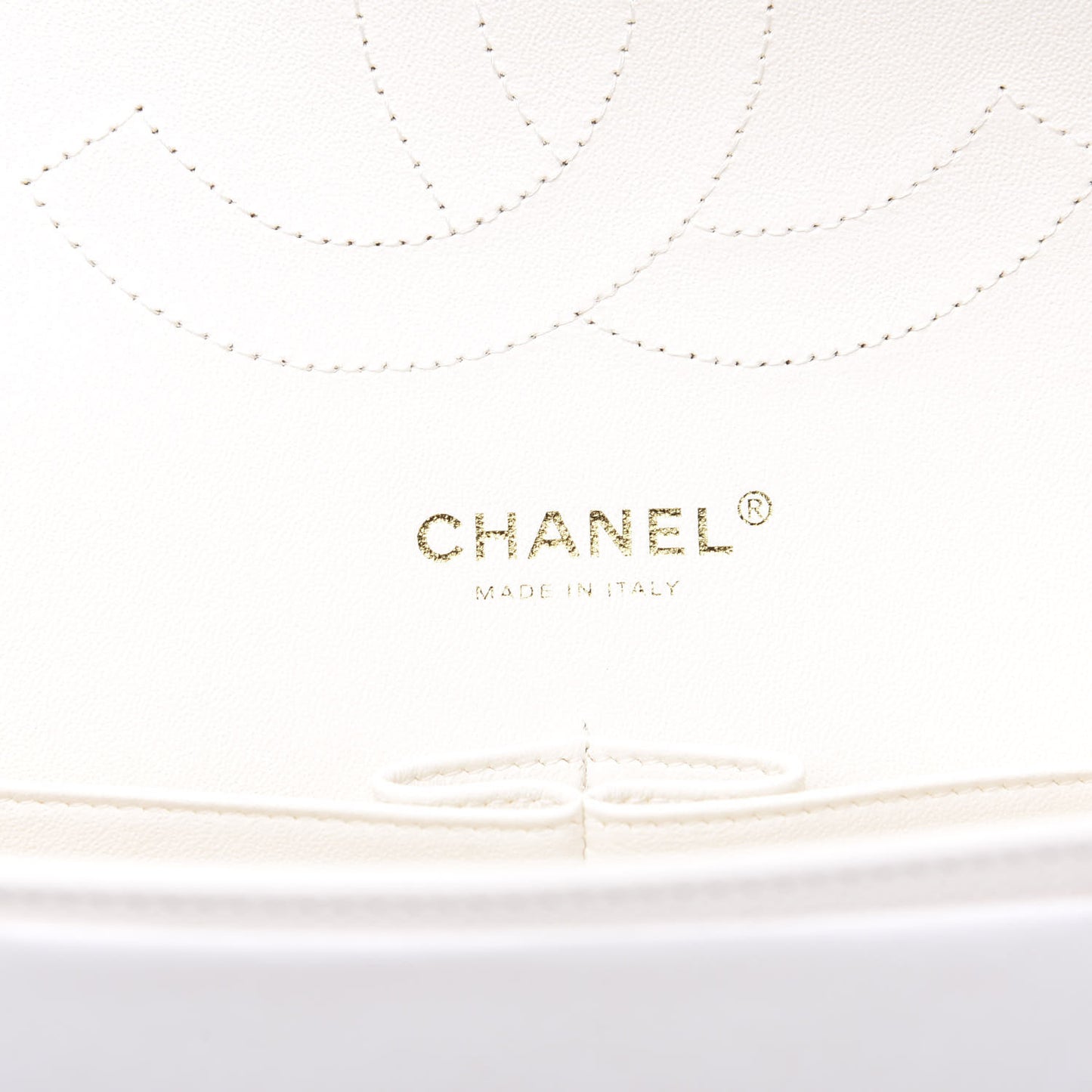 Caviar Quilted Jumbo Double Flap White